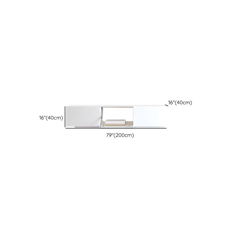 Faux Wood TV Console Contemporary White 2 / 4 Drawers Media Console Clearhalo 'furn' 'furn_tv_stands_entertainment_centers' 'Furniture' 'Living Room Furniture' 'TV Stands & Entertainment Centers' 'TV Stands & Media Storage Furniture' 'tv_stands_entertainment_centers' 1200x1200_163c1220-c216-485c-af91-8f0aba692f8c