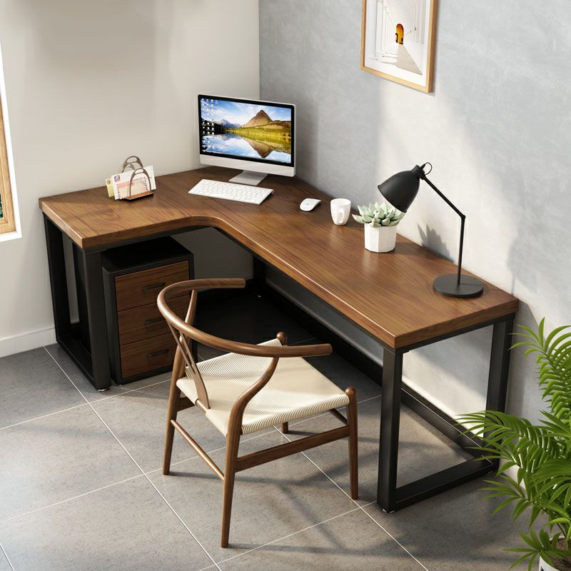 L-Shape Writing Table Industrial Solid Wood Fixed Home Working Table Clearhalo 'furn' 'furn_office_desk' 'Furniture' 'Office Desks' 'Office Furniture' 'office_desk' 1200x1200_1642a5e5-9327-47cf-af2d-2902bbb6af68