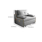 Braccia toppless da topplessino in stile moderno di divano per dormiente futon in grigio