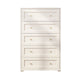 Glam Solid Wood Storage Chest Home Chest in White with Drawers