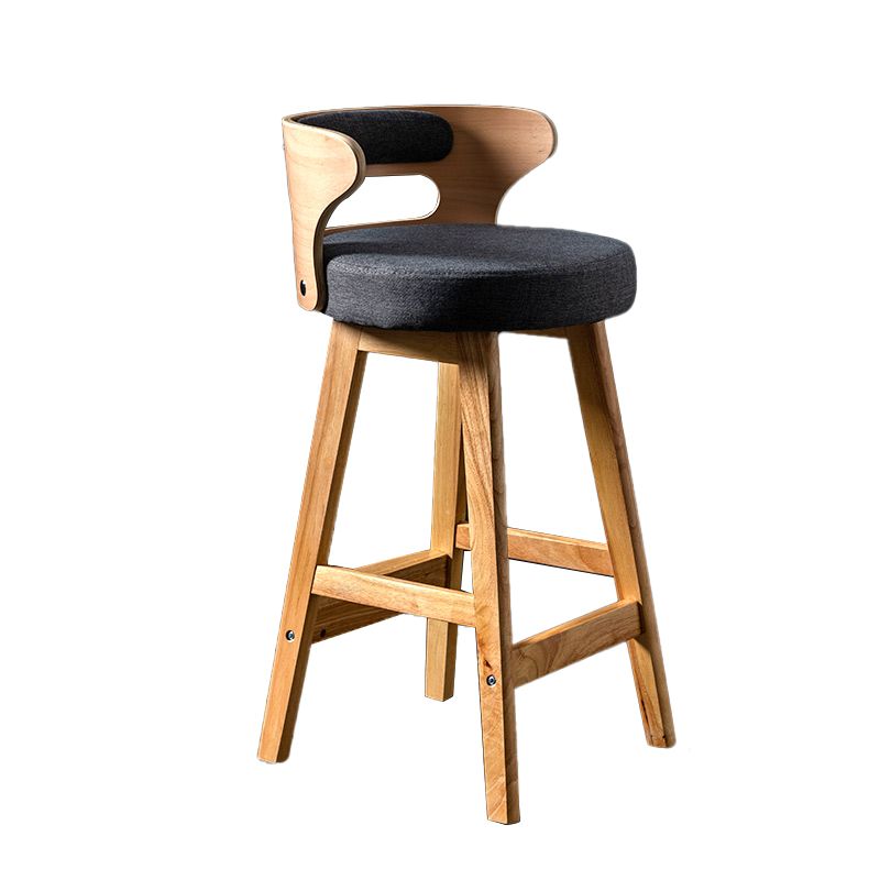 Vaste houten barkrukken industriële stijl armloze ontlasting met lage rug