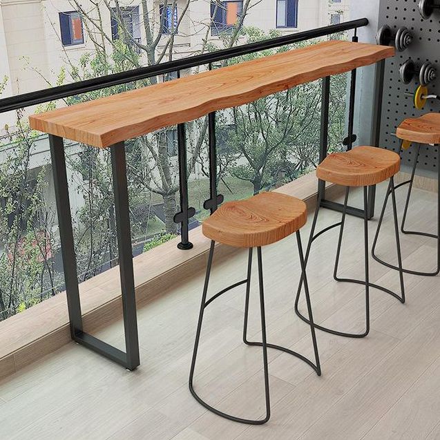 Tavolo da bar da bistrot glam in legno in legno in legno interno altezza da pub tavolo da pub in naturale