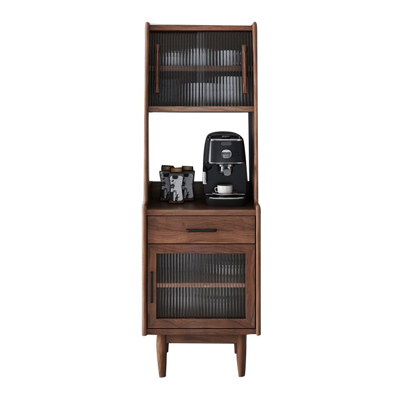 Wooden Home Side Board Modern Minimalist Open Sideboard with Sliding Door Clearhalo 'buffet_sideboard' 'Buffets & Sideboards' 'furn' 'furn_buffet_sideboard' 'Furniture' 'Kitchen & Dining Furniture' 1200x1200_1649cc91-cd0b-47bb-ae06-027ca88bb678