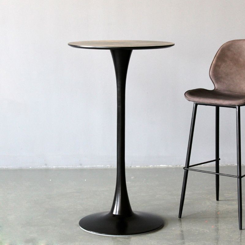 Contemporary Round Counter Table Dining Metal Counter Table for Restaurant Clearhalo 'Bar Furniture' 'Bar Tables' 'bar_tables' 'furn' 'furn_bar_tables' 'Furniture' 'furniture_bar_tables' 'Kitchen & Dining Furniture' 1200x1200_1649f6be-0449-4b37-9312-353f9779cdc4