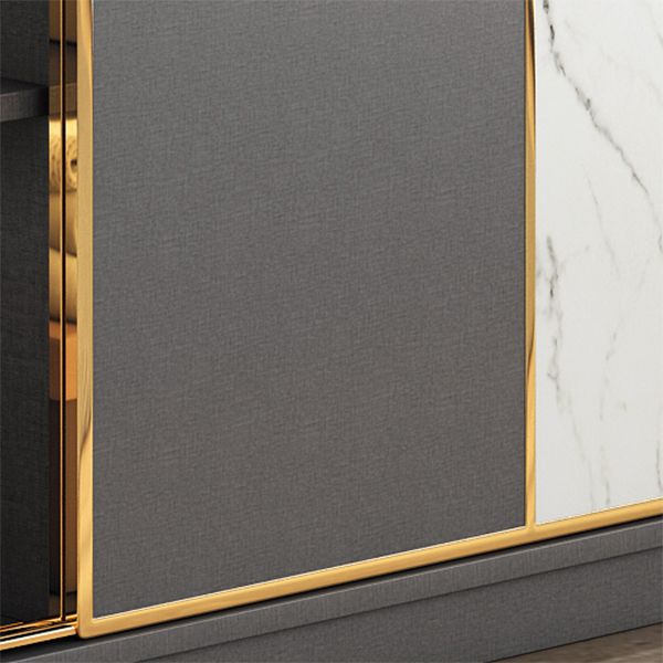 Hedendaagse stijl Garderobe Armoire Gray Engineered Wood Garderobe