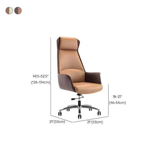 Silla moderna de cuero sin brazo de cuero ajustable altura de altura de altura con ruedas
