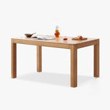 Modern Style Rectangle Oak Solid Wood Dining Table in Natural Clearhalo 'Dining Tables & Seating' 'Dining Tables' 'dining_table' 'furn' 'furn_dining_table' 'Furniture' 'Kitchen & Dining Furniture' 1200x1200_164b2531-f550-45c2-8360-d5db53da4307
