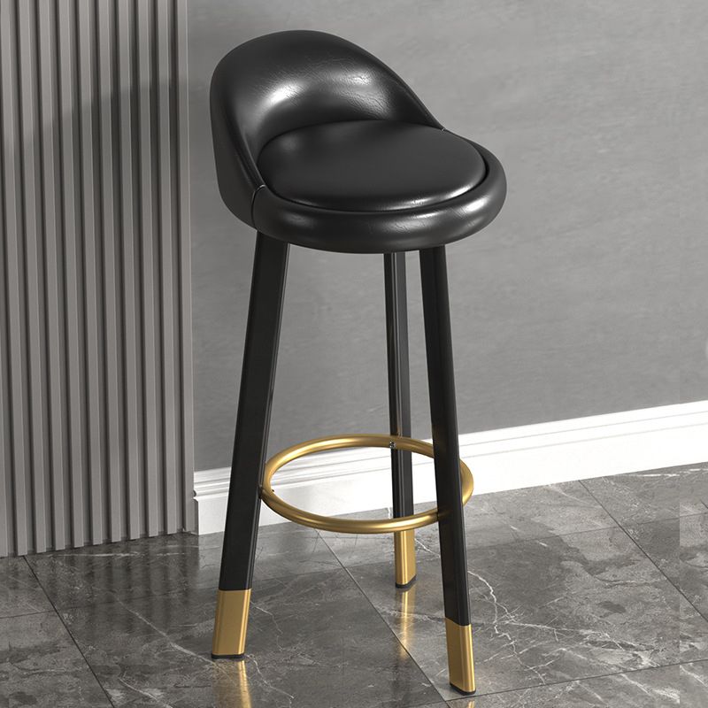 Contemporary Leather Counter Height Stools Bucket Bar Stool for Indoor Clearhalo 'Bar Furniture' 'Bar Stools' 'bar_stools' 'furn' 'furn_bar_stools' 'Furniture' 'Kitchen & Dining Furniture' 1200x1200_164b99ab-8cc6-44a2-a77e-dfe1d514f955
