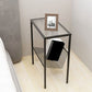 Modern Glass Top Night Table Open Storage 1-Shelf 23 Inch H Nightstand Clearhalo 'Bedroom Furniture' 'furn' 'furn_night_stand' 'Furniture' 'night_stand' 'Nightstands' 1200x1200_164bcdbf-e221-4193-b9a3-ee833f89ee4b