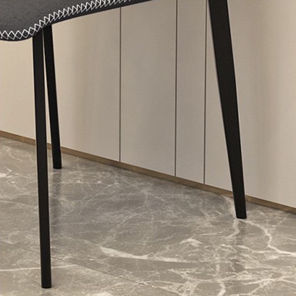 Scandinavian Metal Chairs Set Kitchen Dining Solid Back Side Chair (Set of 4) Clearhalo ' kitchen&dining_furn' 'Dining Chairs' 'Dining Tables & Seating' 'dining_chair' 'furn' 'furn_dining_chair' 'Furniture' 'furniture_dining_chair' 'Kitchen & Dining Furniture' 'kitchen' 1200x1200_164bef09-2cf8-4972-94a7-00f58376463e