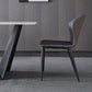 Metal Indoor Upholstered Dining Chair Metallic Finish Wingback Side Chair