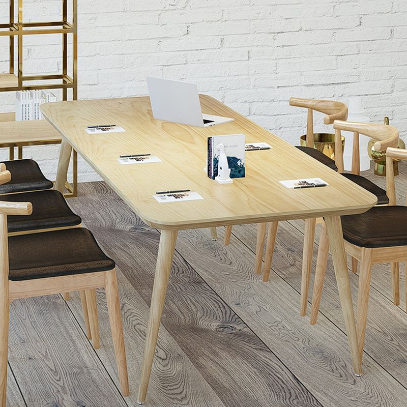 Modern Wood Office Desk Rectangular Shape Task Desk con 4 patas para el hogar
