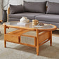 4 Legs Coffee Table with Shelf Modern Glass Top Cocktail Table Clearhalo 'Coffee & Accent Tables' 'Coffee Tables' 'coffee_tables' 'furn' 'furn_coffee_tables' 'Furniture' 'Living Room Furniture' 1200x1200_164cf416-2612-4fcd-952b-0457b32ca03d