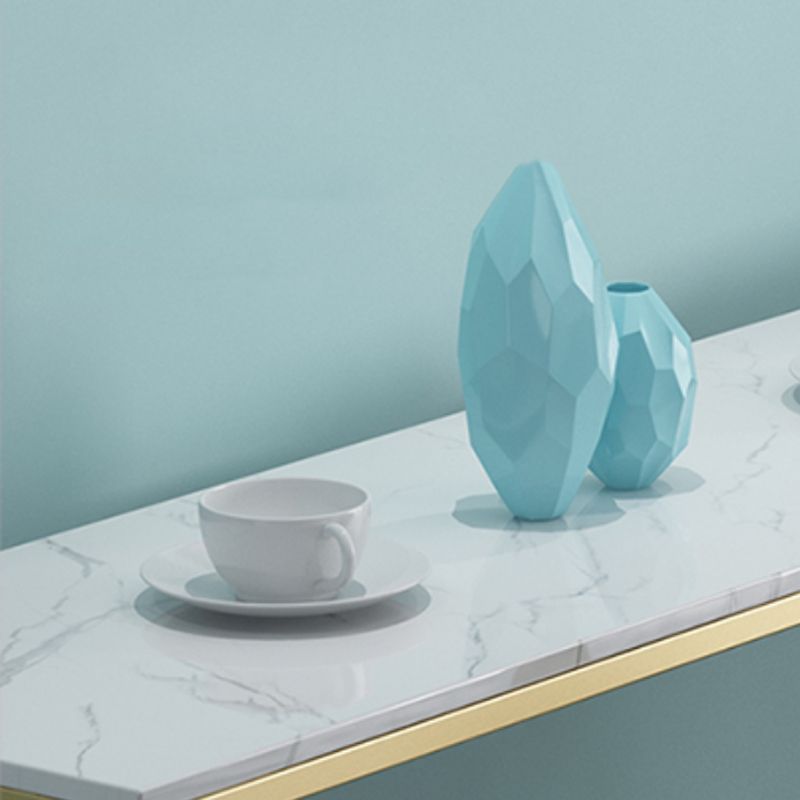 Glam Set tavolo da bar da 1/4 pezzi Tavolo da bancone rettangolare in pietra con sgabelli alti per cucina