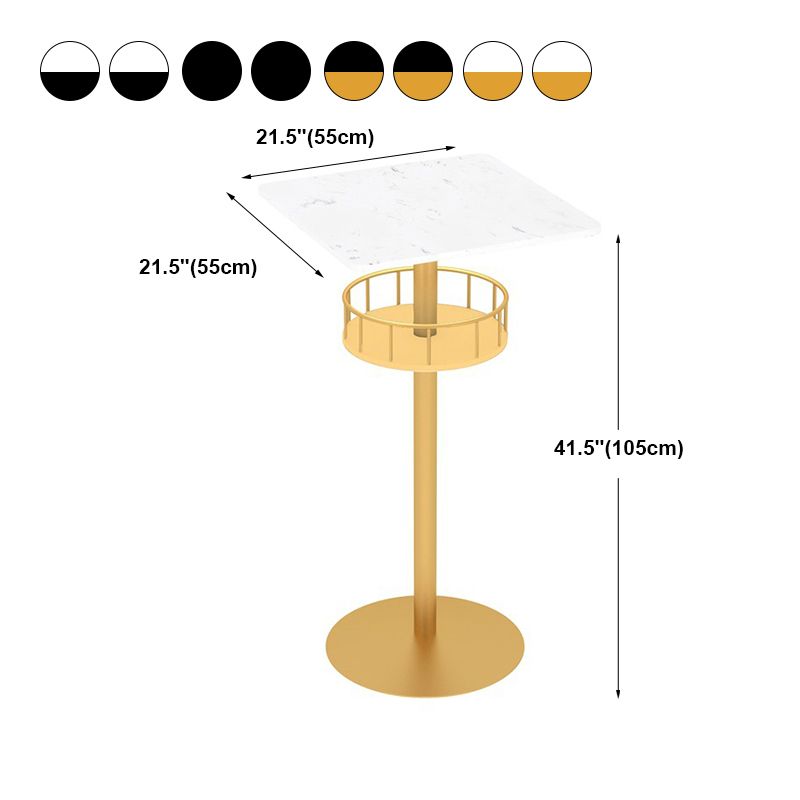 Contemporary Bar Dining Table Indoor Pedestal Marble Top Bar Height Table 42-Inch Top Clearhalo 'Bar Furniture' 'Bar Tables' 'bar_tables' 'furn' 'furn_bar_tables' 'Furniture' 'furniture_bar_tables' 'Kitchen & Dining Furniture' 'kitchen&dining_furn' 'kitchen' 1200x1200_164e2c1e-f091-4817-9493-fca16bbbbd6b