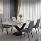 Minimalist Dining Set with Sintered Stone Dining Table and Upholstered Chairs Clearhalo 'Dining Room Sets' 'Dining Tables & Seating' 'dining_room_set' 'furn' 'furn_dining_room_set' 'Furniture' 'furniture_dining_room_set' 'Kitchen & Dining Furniture' 'kitchen&dining_furn' 'kitchen' 1200x1200_164fdd77-0717-453e-84f4-e10cf146a8b9
