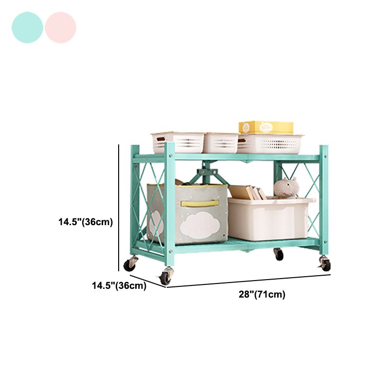 Libreria di libreria di deposito in metallo pieghevole Nordico Rettangolo mobile