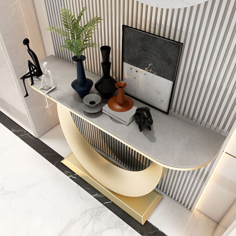 11.81 "W Table Accento della console contemporanea tavolo console a mezza luna