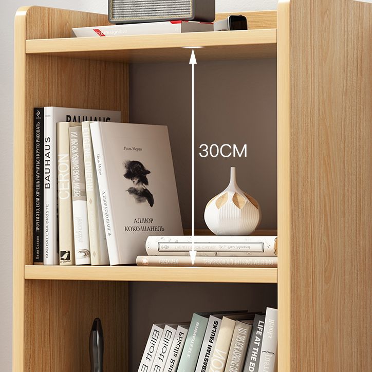 9.44" Wide Home Standard Bookshelf Modern Wood Movable Shelf