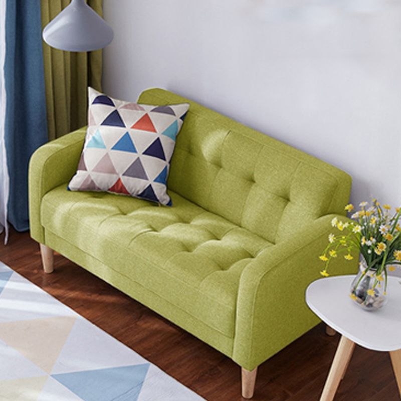 65"High Modern Cotton Blend Tufted Square Arm Sofa, Living Room