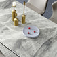 Glossy Gray Stone Dining Table Set 1/4/5/7 Pieces Modern Dinette Set for Kitchen