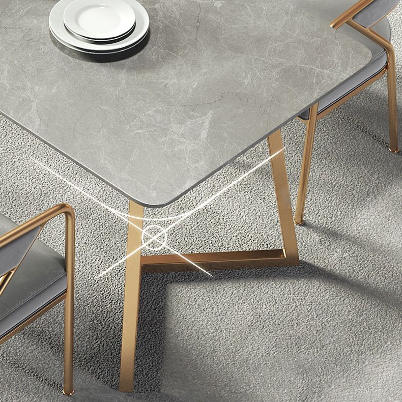 Nordic 1/5 Pieces Dining Set Rectangle Stone Dining Table for Dining Room Clearhalo 'Dining Room Sets' 'Dining Tables & Seating' 'dining_room_set' 'furn' 'furn_dining_room_set' 'Furniture' 'Kitchen & Dining Furniture' 1200x1200_16578187-c795-455f-adeb-ec0536beb4d6