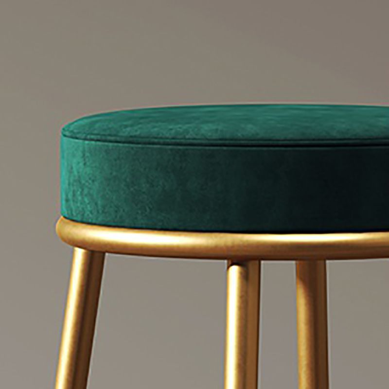 Nordic Glam Style Bar Stool Round Counter Bar Stool with Metal Legs Clearhalo 'Bar Furniture' 'Bar Stools' 'bar_stools' 'furn' 'furn_bar_stools' 'Furniture' 'furniture_bar_stools' 'Kitchen & Dining Furniture' 1200x1200_16578828-e704-4b6c-86a8-0a185fcf1bab