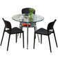 Contemporary Round Dining Room Table Tempered Glass Table with 3 Legs for Dining Room Clearhalo ' dining_table' 'Dining Tables & Seating' 'Dining Tables' 'furn' 'furn_dining_table' 'Furniture' 'furniture_dining_table' 'Kitchen & Dining Furniture' 'kitchen&dining_furn' 'kitchen' 'kitchen_dining_table' 1200x1200_165b1fb9-358d-419f-acc3-521847cc3d40