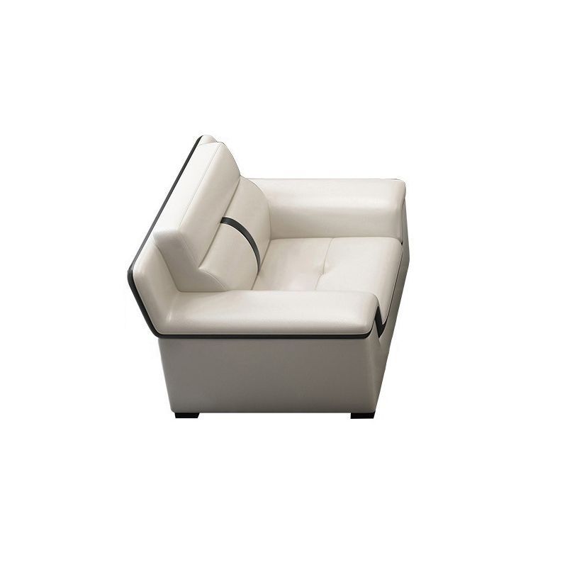 Gorgeous Style Seating White Black Sofa with Pillow Back Sofa Clearhalo 'furn' 'furn_sectionals' 'Furniture' 'furniture_sectionals' 'Living Room Furniture' 'Sectionals' 1200x1200_165c217d-6bff-442b-a60c-29bb7f4820f6