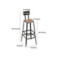 Industrial Metal Counter-height Stool Footrest Low Back Outdoor Counter Bar Stool in Black Clearhalo 'Bar Furniture' 'Bar Stools' 'bar_stools' 'furn' 'furn_bar_stools' 'Furniture' 'Kitchen & Dining Furniture' 1200x1200_165cb918-6906-4bf4-819a-307bbf22508d