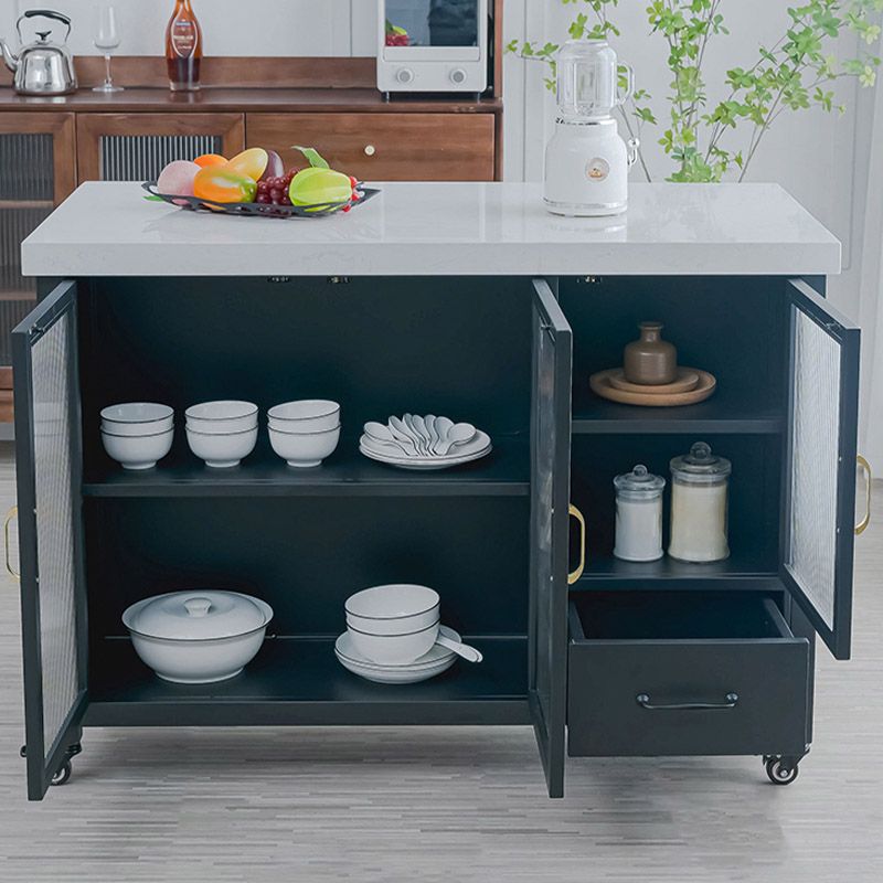 Moderno tavolo rettangolare tavolo rotolare sala da pranzo carrello da cucina