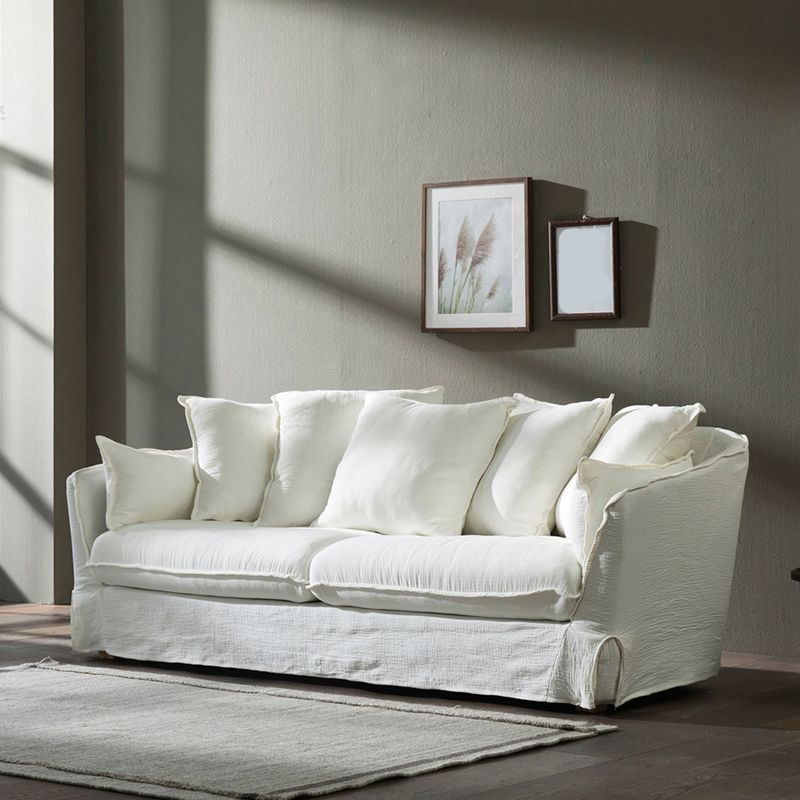 Canapé de bras en pente moderne avec oreillers de boîtier pour le salon, résistant aux taches