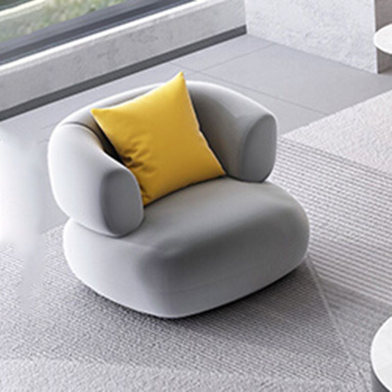 Canapé en velours gris sans bras canapé standard contemporain avec dos serré