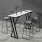 Table de Bar rectangulaire en pierre frittée, Base de traîneau, Table à manger pour cuisine et salon