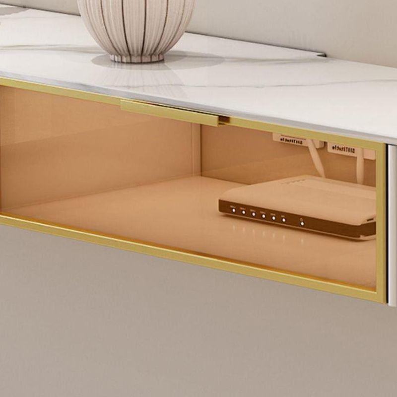 Modern Stone TV Stand Floating TV Media Stand con cajones para la sala de estar