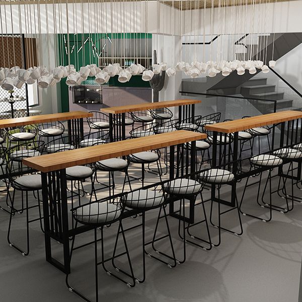 Tavolo da bar in stile industriale Base di cavalletto in legno in legno tavolo da pranzo