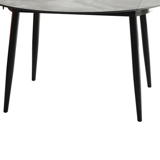 Modern 1/3/4/5/7 Pieces Dining Sintered Stone Dining Table Set with Metal Legs for Home Clearhalo 'Dining Room Sets' 'Dining Tables & Seating' 'dining_room_set' 'furn' 'furn_dining_room_set' 'Furniture' 'furniture_dining_room_set' 'Kitchen & Dining Furniture' 'kitchen&dining_furn' 'kitchen' 1200x1200_1664eff0-473d-486d-b34e-d963e5b4a0d8