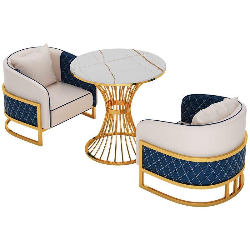 Set da pranzo Glam in pietra sinterizzata Set tavolo da pranzo rotondo 1/2/3/4/5 pezzi per uso domestico