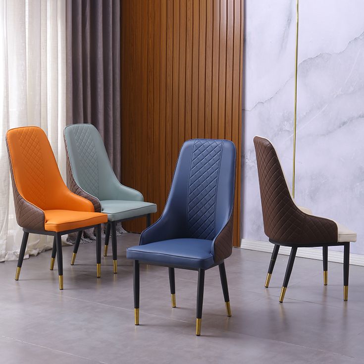 Minimalist Style Upholstered Side Chair Leather Dining Armless Chair for Home Use Clearhalo ' kitchen&dining_furn' 'Dining Chairs' 'Dining Tables & Seating' 'dining_chair' 'furn' 'furn_dining_chair' 'Furniture' 'furniture_dining_chair' 'Kitchen & Dining Furniture' 'kitchen' 1200x1200_166566b5-7f9d-4641-9dfc-c556853f416a