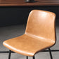 Industrial Indoor Bucket Counter Bar Stool Footrest Faux Leather Bar Stool