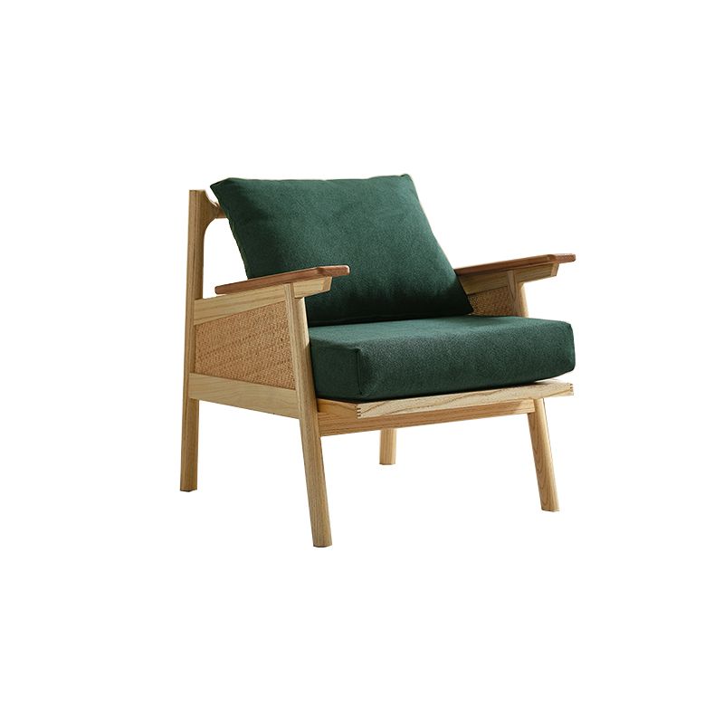 Sedia a braccio di velluto largo 29,92 "braccia in legno massiccio incluso la sedia per la camera da letto