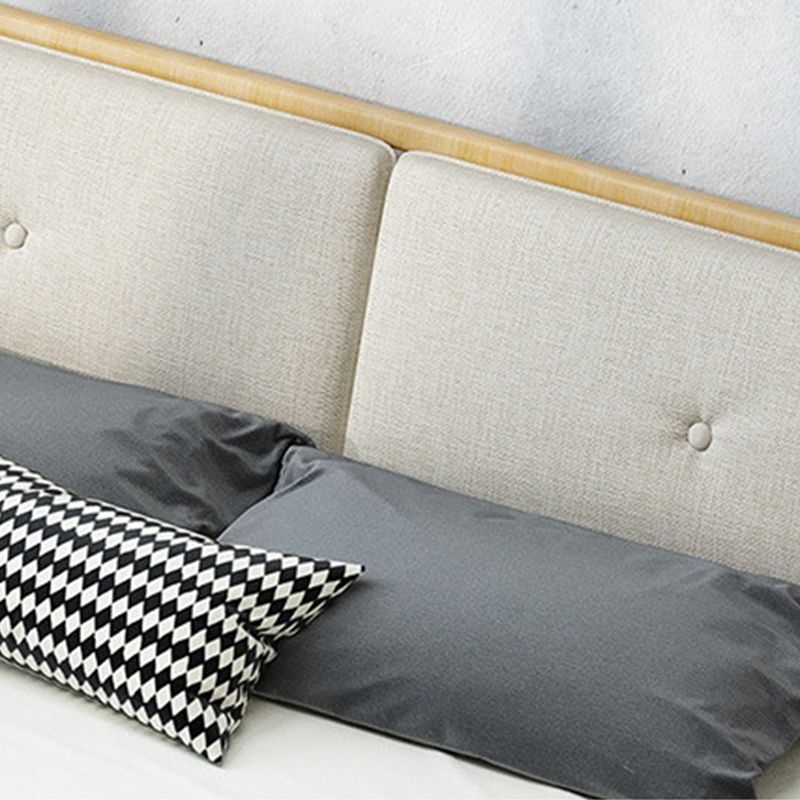 Panneau moderne lit en bois massif en bois lit standard avec tête de lit