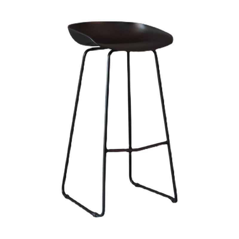 Modern Armless Backrest Counter Stool Iron Milk Tea Shop Bar Stool with Plastic Seat Clearhalo 'Bar Furniture' 'Bar Stools' 'bar_stools' 'furn' 'furn_bar_stools' 'furniture_bar_stools' 'Kitchen & Dining Furniture' 'kitchen&dining_furn' 'kitchen' 'kitchen_furn' Furniture' 1200x1200_166ba496-9a1e-42e6-8511-1655f1c60d8e