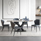 Designer Style Rectangular Dining Table Set 1/4/5/6/7 Pieces Sintered Stone Dining Set Clearhalo 'Dining Room Sets' 'Dining Tables & Seating' 'dining_room_set' 'furn' 'furn_dining_room_set' 'Furniture' 'Kitchen & Dining Furniture' 1200x1200_166bb71c-fcae-48f3-b538-3f2a74505eaa