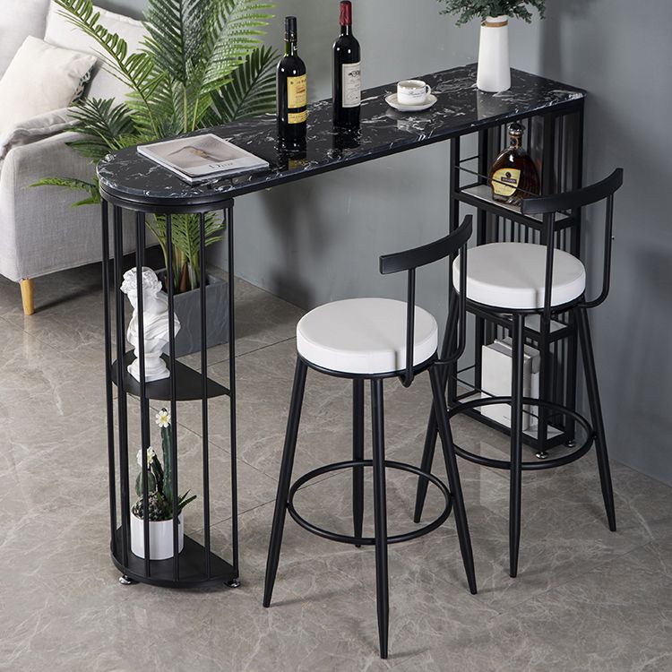 1/2/3 stuks Oval Modern Faux Marble Top Teller Hoogte Pub Set