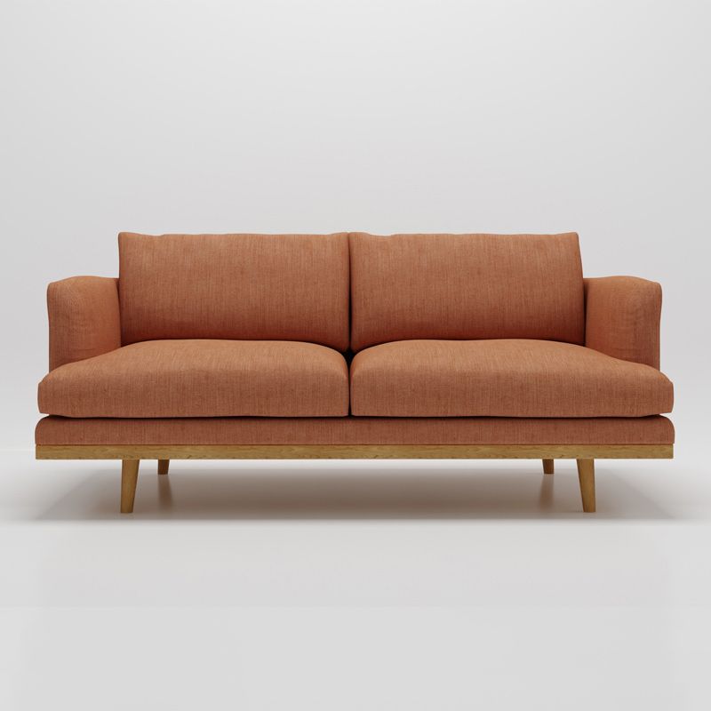 Modern 29.52" H Cotton Blend Wood Frame Recessed Arm Loveseat Clearhalo 'furn' 'furn_sofas' 'Furniture' 'Living Room Furniture' 'Sofa' 'sofas' 1200x1200_166ca91c-1265-4b63-8acf-7955f13f9d53