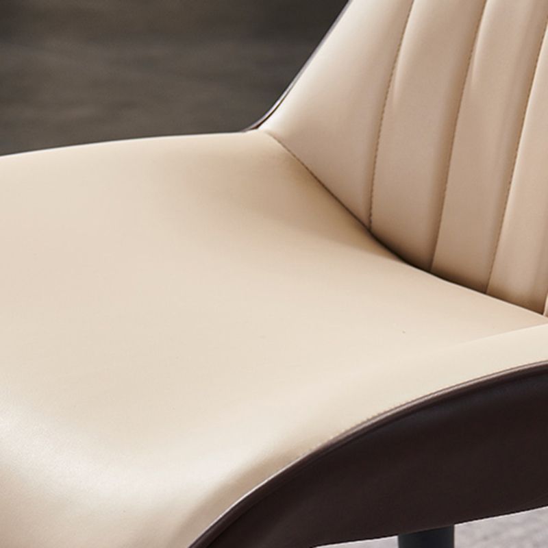 Contemporary PU Leather Dining Room Chairs Wingback Side Armchair for Home Use Clearhalo ' kitchen&dining_furn' 'Dining Chairs' 'Dining Tables & Seating' 'dining_chair' 'furn' 'furn_dining_chair' 'Furniture' 'furniture_dining_chair' 'Kitchen & Dining Furniture' 'kitchen' 1200x1200_166d0c10-23f4-4927-9b2a-6ea0a02c8692