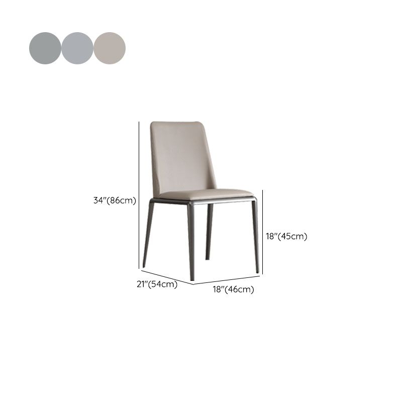 Industrial Upholstered Armless Chair Parsons Dining Room Side Chair