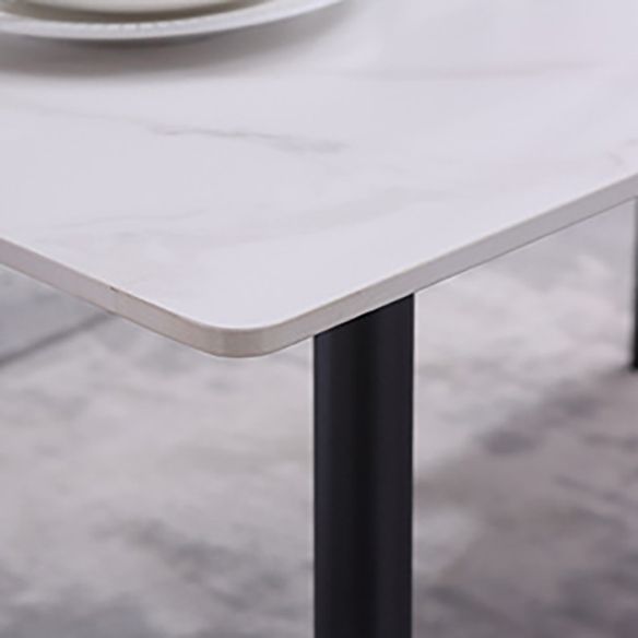 Modern Sintered Stone Dining Table Set White Rectangle Formal Dining Set Clearhalo 'Dining Room Sets' 'Dining Tables & Seating' 'dining_room_set' 'furn' 'furn_dining_room_set' 'Furniture' 'furniture_dining_room_set' 'Kitchen & Dining Furniture' 'kitchen&dining_furn' 'kitchen' 1200x1200_166ec8ab-5d3d-48b6-8a04-31d115d04769