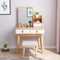 Scandinavian Make-up Vanity with 3 Storage Drawers 15.74" Wide Solid Wood Dresser Clearhalo 'Bedroom Furniture' 'furn' 'furn_makeup_vanities' 'Furniture' 'Makeup Vanities' 'makeup_vanities' 1200x1200_1670ed8a-7134-4f9f-b1cf-7e390e991b51